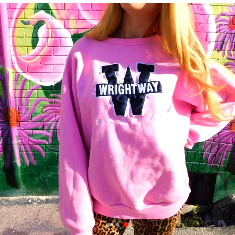 Oversized Pink Crew neck Sweater